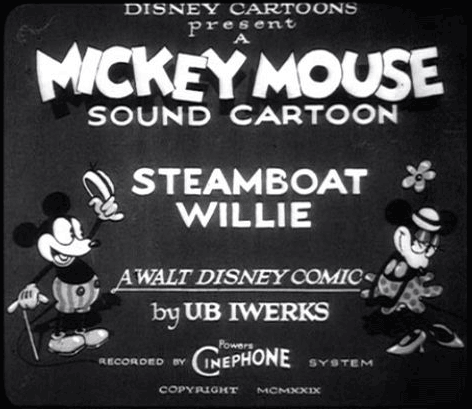 Steamboat Willie, 1928
It all started 85 years ago today.