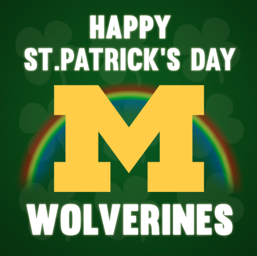 umichstories:<br /><br />The only day we wear green. Happy St. Patrick’s Day!<br />