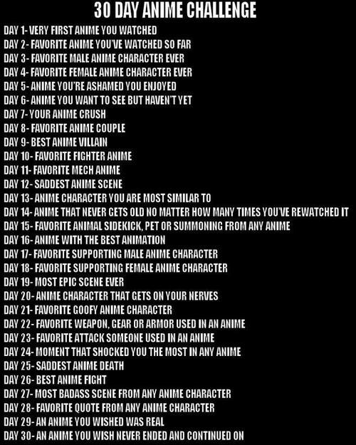 I&#8217;ll be starting this on Monday except I&#8217;m altering it a bit. Each week will be the corresponding day (Week 1 = Day 1&#8222; etc.). There&#8217;s no way in hell I could pick favorites so I&#8217;ll do three of each and put them up on Mondays, Wednesdays, and Fridays.