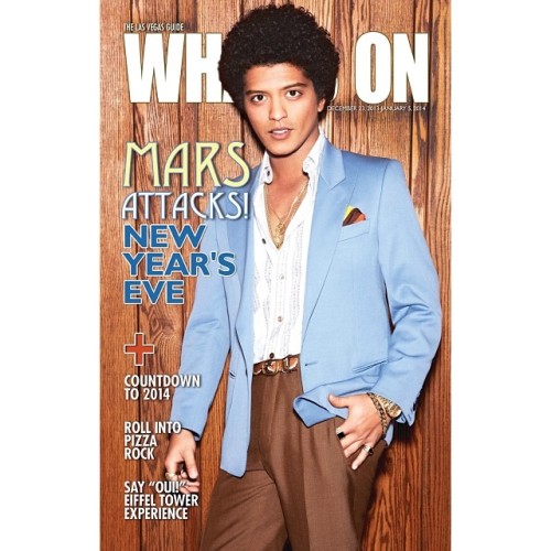 bmars-news:  "whatsonlv: It&#8217;s a Bruno invasion! See Bruno on our cover and at the @cosmopolitan_lv&#8217;s Chelsea, Dec. 29th &amp; 31st! #brunomars”