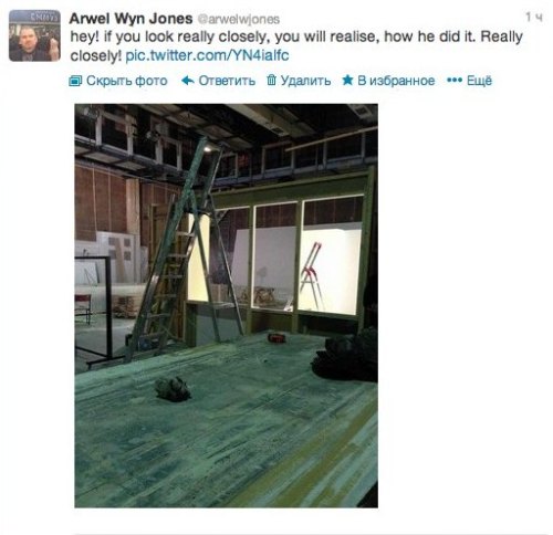 pati79:

nicotinebatch:

third-star-till-the-morning:

nightbecomesme:

lovelyintrovert:

Accidentally screencapped this tweet by Arwel Jones. And after several minutes he deleted it. I don’t know is he trolling or not, but maybe here are some clues. 

I call trolling. Beautifully perfect Moffat-educated trolling. LOL

He used ladder? Or even two ladders? Or mirror? Or surface polisher? TROLL IN THE DUNGEON!



Two things:
One: Do you think they do this on purpose? this tweeting things they then delete? Ian did this once, remember? with the Mrs Hudson clue? Or you think they do this and then get told off??
Two: I can’t pay attention to the pic because I see there a comma that does not belong there. Why would you waste characters in twitter?
