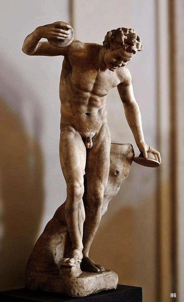 Satyr with Cymbals and Kroupezion. Roman copy after a Greek original. 1st.century BCE. marble. National Gallery of Ancient Art. Corsini Palace. Rome.
http://hadrian6.tumblr.com