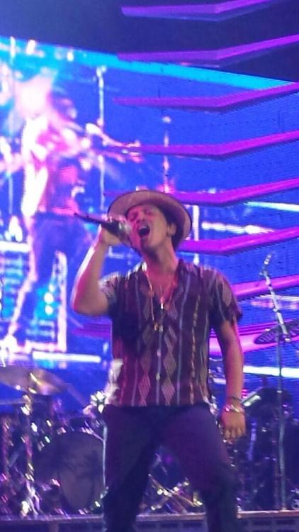 Bruno performing on stage in Tampa (x)