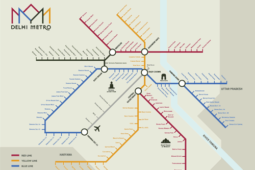 delhi metro map. Delhi Metro system map.