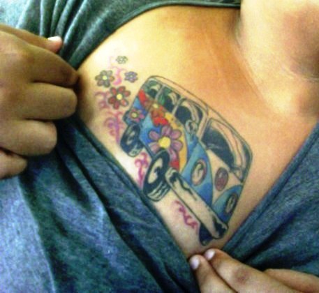 This is my Hippie Kombi tattoo! My first and I'm in love! Means a lot!