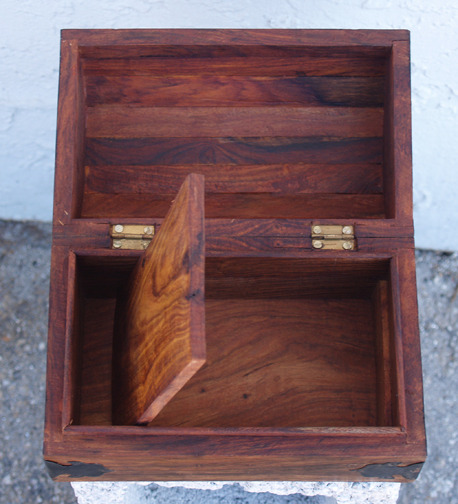 Wooden Box With Secret Compartment Under False Bottom Stashvault