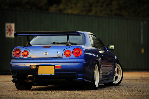 skyline r34 blue. Nissan Skyline GT-R R34 blue