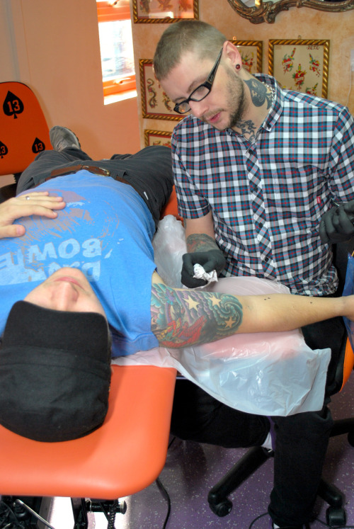 Ryan recently popped into 13 Ink Tattoo in Liverpool to get tattooed by the