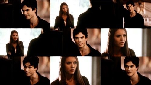 fuckyeahdamonelena:

snapshotlexie:

Elena: Is Stefan here?Damon: Yep.Elena: Where is he?Damon: And good morning to you little Miss “I’m on a mission”Elena: How can you be so arrogant and glib after everything that you’ve done?Damon: And how can you be so brave and stupid to call a vampire arrogant and glib.Elena: If you wanted me dead, I’d be dead.Damon:  Yes, you would.Elena: But I’m notDamon: …yetElena: Where is Stefan?Damon: He’s upstairs. Singing the rain in Spain. Knock yourself out!

The Vampire Diaries 1.07 - “Haunted”


