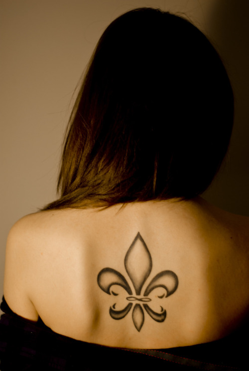 Fleur-de-Lis tattoo on my back