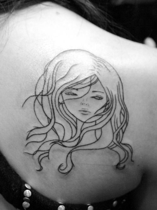 my first tattoo inspired by audrey kawasaki :)