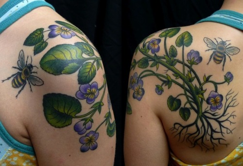 tattoos of violets