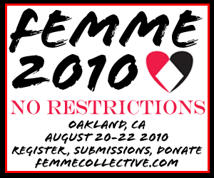 femme conference 2010 -- logo and dates! August 20-22 in Oakland