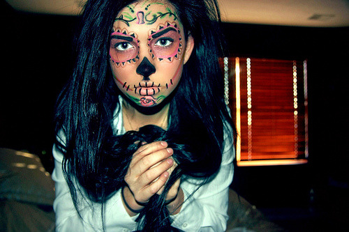 makeup skull. sugar skull makeup