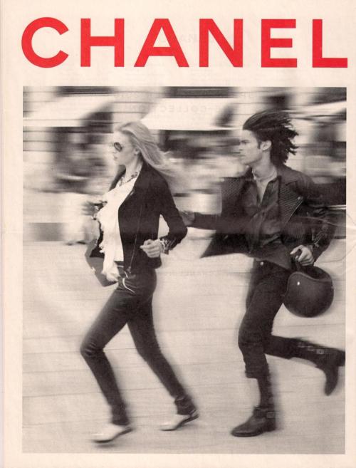 fuckyeahlarastone:    Chanel Pre-Spring/Summer 2010 Catalog Models: Lara Stone, Baptiste GiabiconiPhotographer: Karl Lagerfeld scanned by fearless123