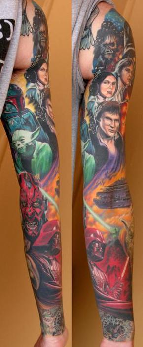 Star Wars Sleeve Tattoo WANT Find it on yourtattoosuckscom 