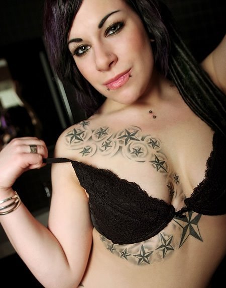 woman with tattoo