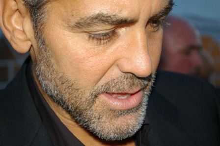 george clooney beard. George Clooney (by
