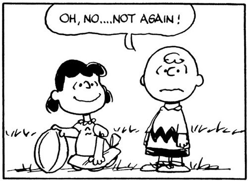 Image result for linus, lucy, football