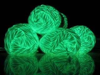 Bernat glow in the dark yarn!!
via Yarngear