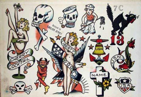 Traditional Tattoos on Traditional American Tradicional Tattoo Tattoo Tattoos Vintage Vintage