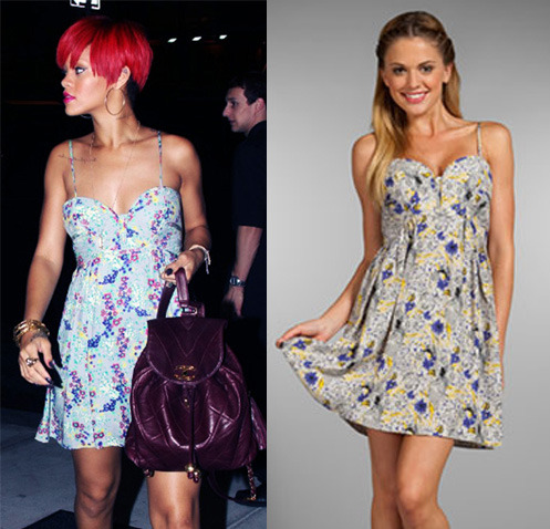 A couple of days ago Rihanna was seen at Da Silvano restaurant in New York wearing a Parker floral dress for £135 ($209)
