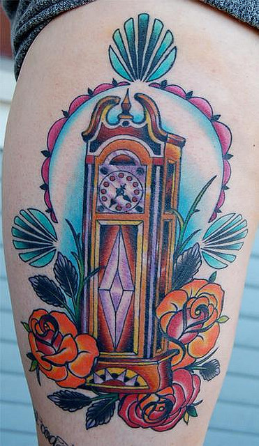 by jason anderson this tattoo symbolizes my father the time on the clock