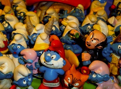 Smurf Figurines 
via toyaholic