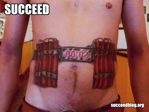 bomb tattoo succeed. via succeedblog