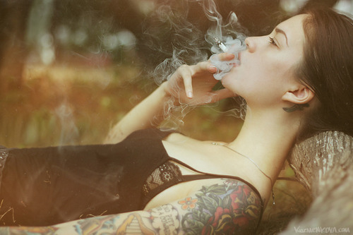 smoking tattoos body