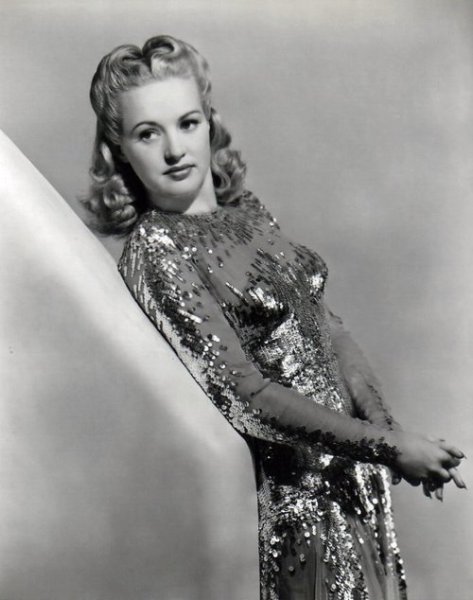 Betty Grable and her spangly dress C 1940s