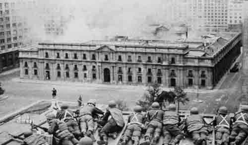 Today in History: On September 11, 1973, President Salvador Allende of Chile was overthrown in a military coup d&#8217;etat. Allende had been elected in 1970 on a Marxist platform. He began nationalizing major industries in Chile, including banks and U.S. owned copper firms. He began land redistribution and major social programs. The economy in Chile struggled as inflation rose, but Allende&#8217;s popularity soared. The U.S. government spent $8 million to fund right-wing candidates, but did not have much affect. The U.S. continued to back military opposition, with the CIA heavily funding the coup. On September 11, the military, led by General Augusto Pinochet, took over the nation. 40,000 leftists were rounded up and brought to the National Stadium where many were executed. 130,000 people would be rounded up over the next three years, many never being seen again. Pinochet would finally lose control of the country in 1988. It is said that during the rest of his reign, nearly 3,000 were killed and close to 28,000 were arrested, imprisoned and tortured.