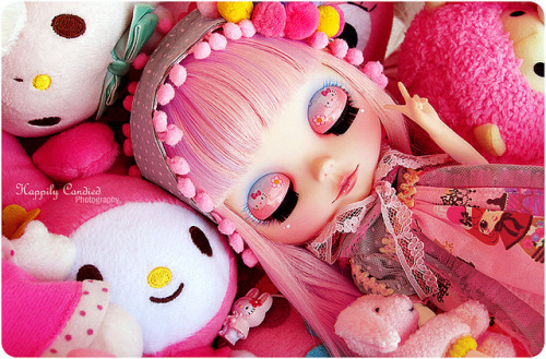 pbrigitte Pinkachu a beautiful custom Blythe doll by Happily Candied aka 