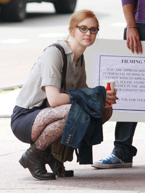 suicideblonde Deborah Ann Woll on set of Someday This Pain Will Be Useful