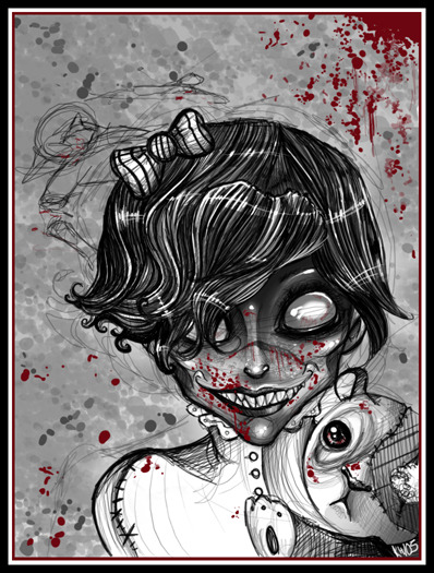 emo zombie drawing