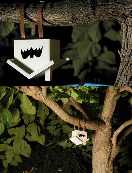 upside down birdhouse for bats by Estudio Estres