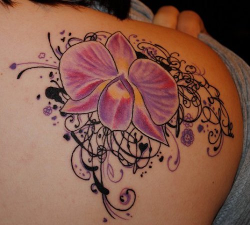 This Is My Best Friends New Tattoo On The Back Of Her Right Shoulder