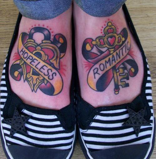 Tagged tattoo legs romantic text heart love lock key Notes 269