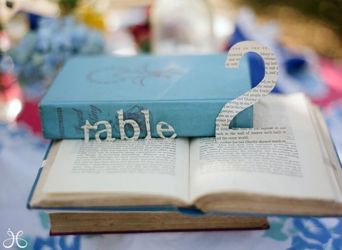 agloriousmess brilliant table number idea for this library themed wedding