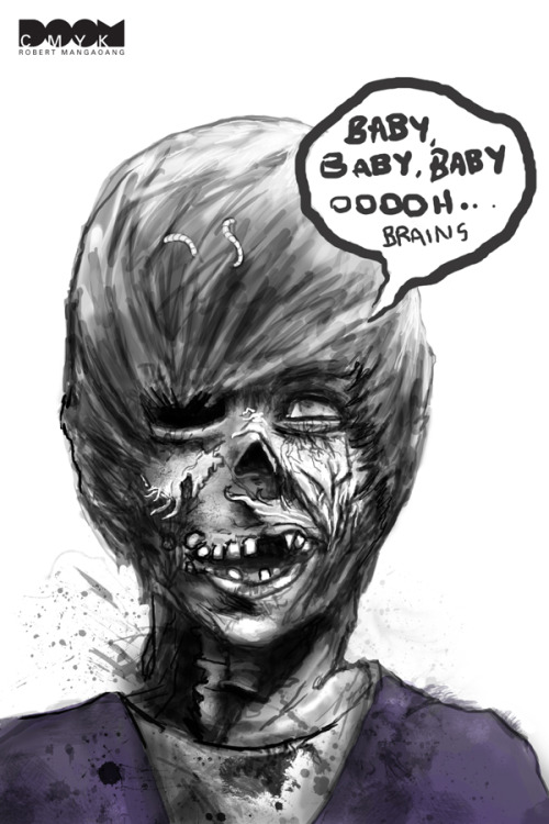 justin bieber drawing. My Zombie Justin Bieber