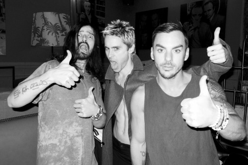 30 Seconds to Mars&#8230; Tomo, Jared and Shannon.