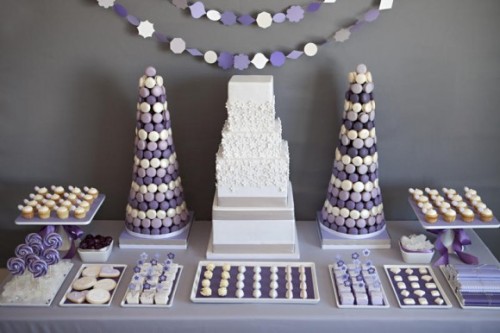 Most candy bars are not displayed with the wedding cake