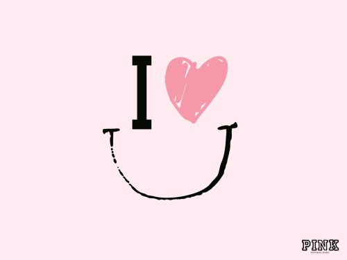love pink victoria secret wallpaper: Victoria's Secret 'I Heart U'