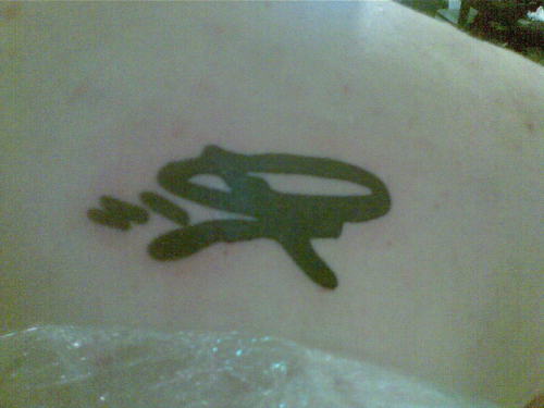 Linkin Park (LP) tattoo on a mate. Came out perfectly, and best