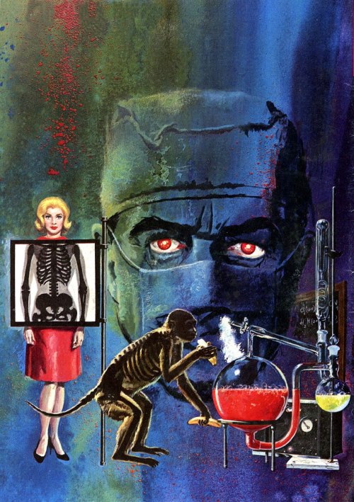 50watts:

George Wilson, painting for cover of Man With the X-Ray Eyes, 1963 (via Gold Key Comics)
