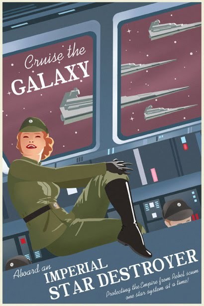 guillee:  Vintage Star Wars travel posters, by Steve Thomas.  ビンテージなスターウォーズのポスター