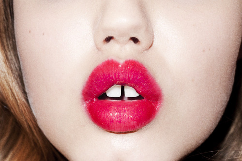 Beauty #2… close up of Lindsey wearing YSL lipstick.