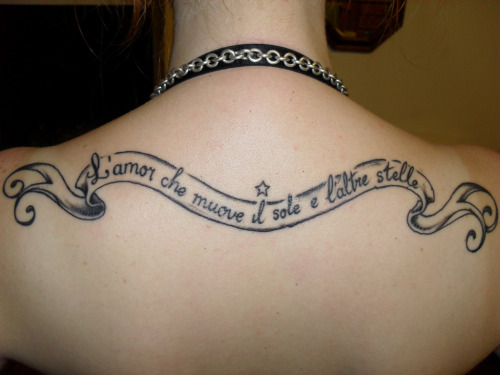 amor tattoos. “L#39;amor che muove il sole e l#39;altre stelle” meaning the love that moves the sun and the other stars. It#39;s the last line from The Divine Comedy by Dante