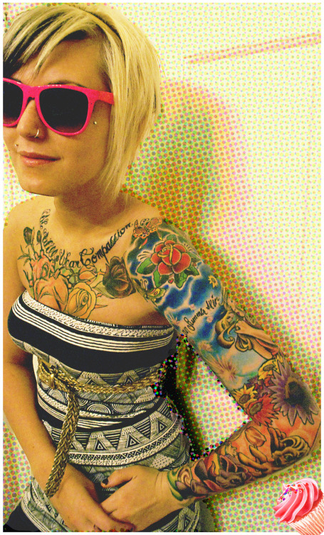flower back tattoos for women