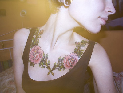 Chest #tattoo - roses